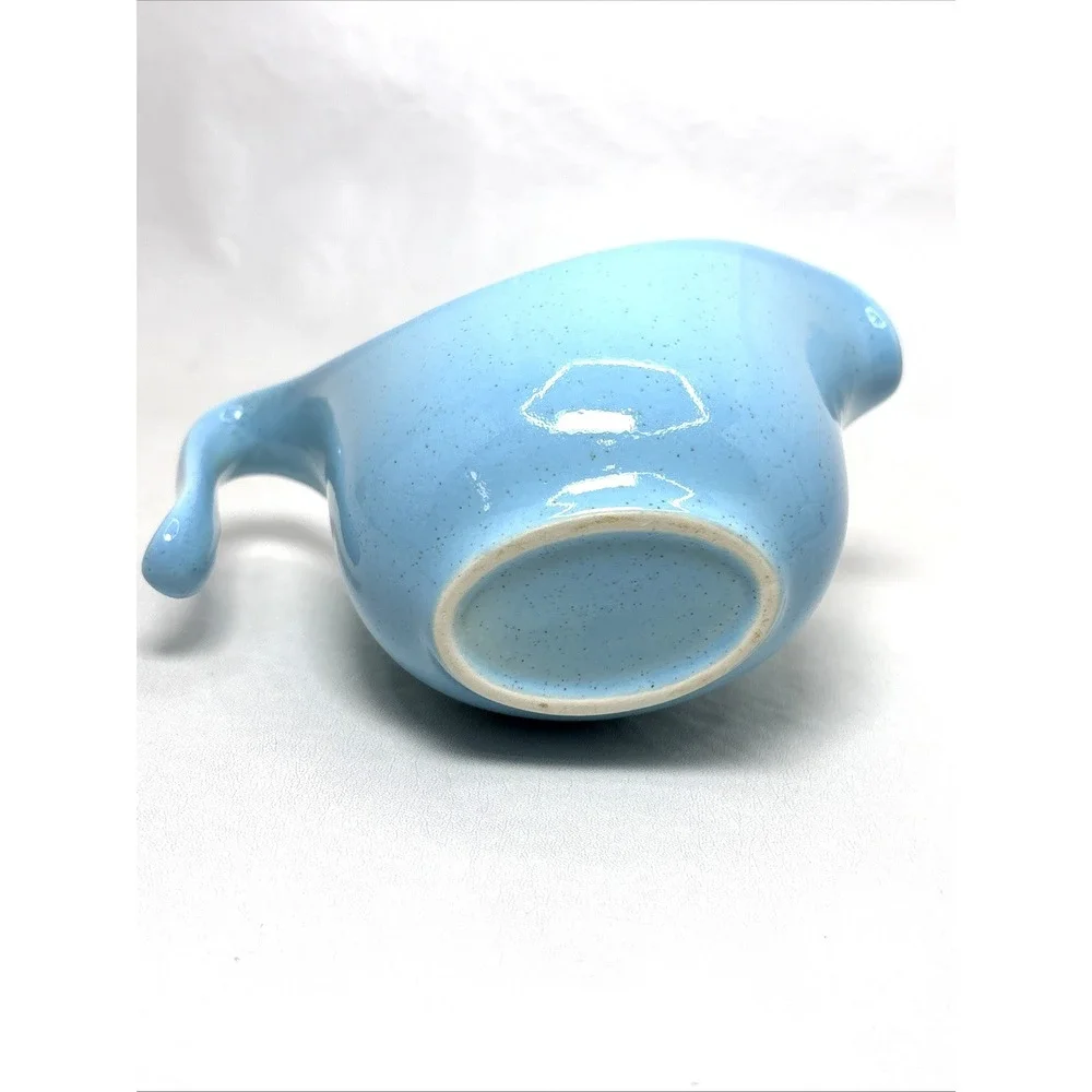 Vintage MCM‎ Cream Sauce Gravy Boat Turquoise Pebbleford Taylor Smith Taylor